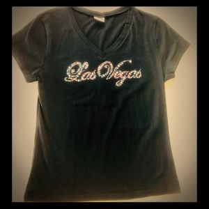 CHELONA "LAS VEGAS" LOGO TOP RHINESTONE BLING LOGO